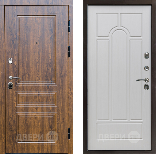 Входная металлическая Дверь Престиж Классика Дуб Арка Лиственница белая в Лыткарино