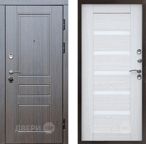 Входная металлическая Дверь Престиж Классика Венге Царга Лиственница белая в Лыткарино