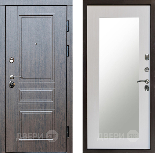 Входная металлическая Дверь Престиж Классика Венге Зеркло Пастораль Лиственница белая в Лыткарино