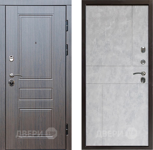 Входная металлическая Дверь Престиж Классика Венге Горизонт Бетон светлый в Лыткарино