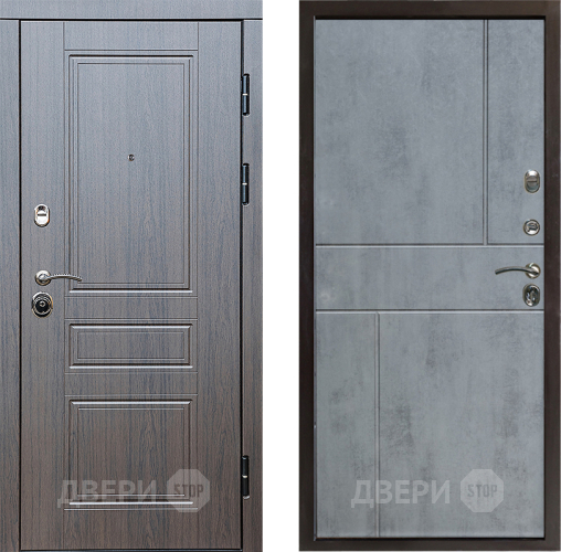 Входная металлическая Дверь Престиж Классика Венге Горизонт Бетон темный в Лыткарино