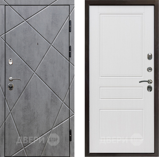 Входная металлическая Дверь Престиж Лучи Классика Белое дерево в Лыткарино