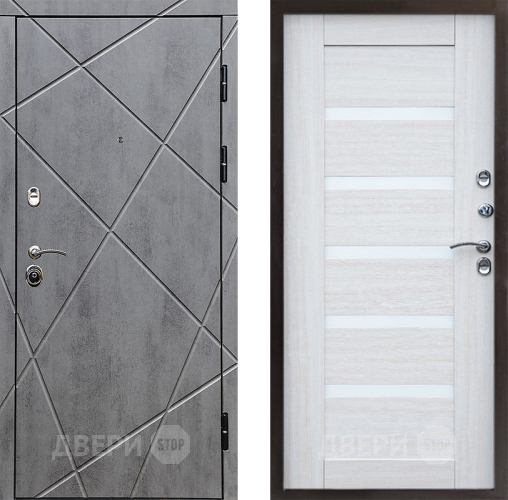 Входная металлическая Дверь Престиж Лучи Царга Лиственница белая в Лыткарино