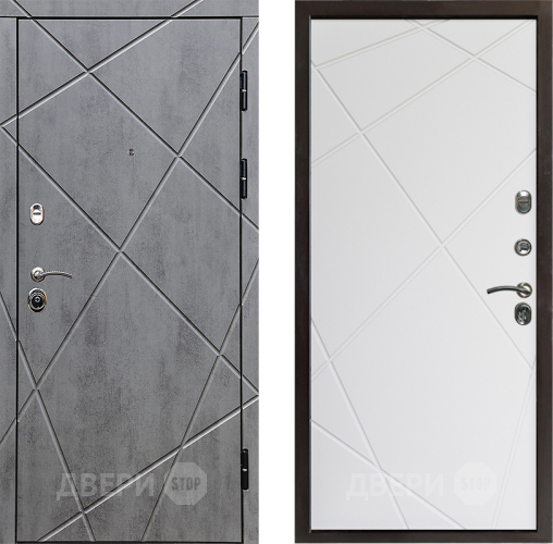 Входная металлическая Дверь Престиж Лучи Лучи Бетон белый в Лыткарино