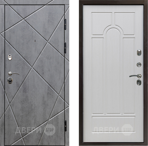 Входная металлическая Дверь Престиж Лучи Арка Лиственница белая в Лыткарино