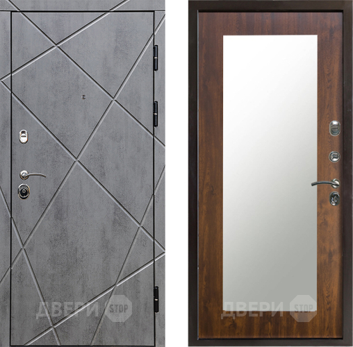 Входная металлическая Дверь Престиж Лучи Зеркло Пастораль Дуб в Лыткарино
