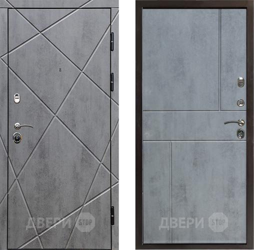 Входная металлическая Дверь Престиж Лучи Горизонт Бетон темный в Лыткарино