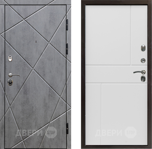 Входная металлическая Дверь Престиж Лучи Горизонт Бетон белый в Лыткарино