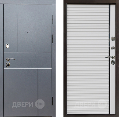 Входная металлическая Дверь Престиж Горизонт Грэй Porte Белый в Лыткарино