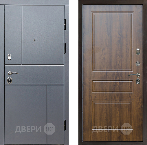Входная металлическая Дверь Престиж Горизонт Грэй Классика Дуб в Лыткарино