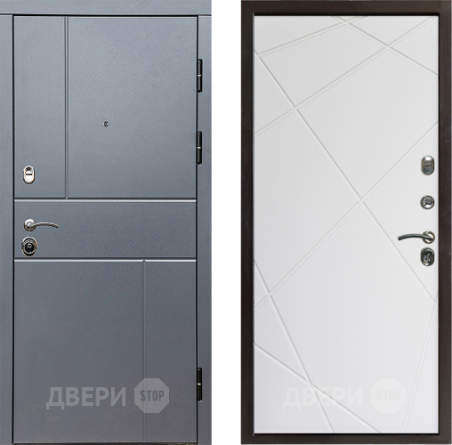 Входная металлическая Дверь Престиж Горизонт Грэй Лучи Бетон белый в Лыткарино