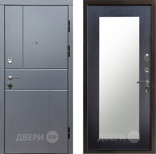 Входная металлическая Дверь Престиж Горизонт Грэй Зеркло Пастораль Венге в Лыткарино