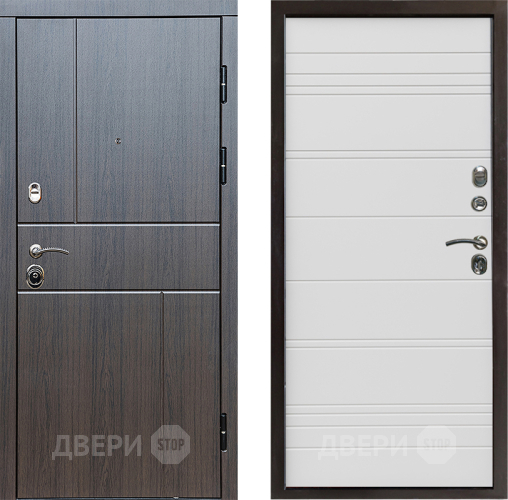 Входная металлическая Дверь Престиж Горизонт Венге Line Белый в Лыткарино