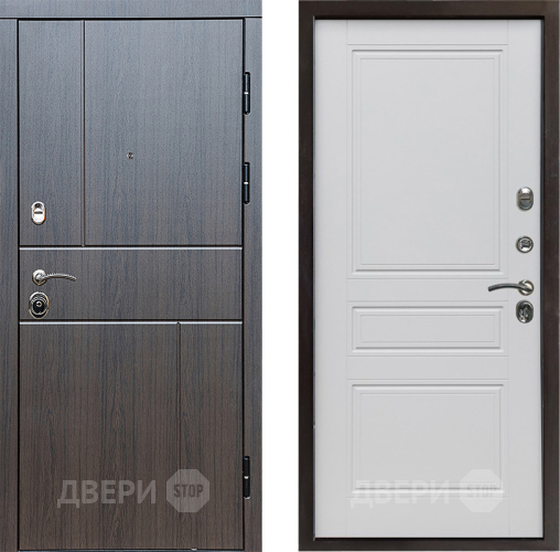 Входная металлическая Дверь Престиж Горизонт Венге Классика Белый матовый в Лыткарино