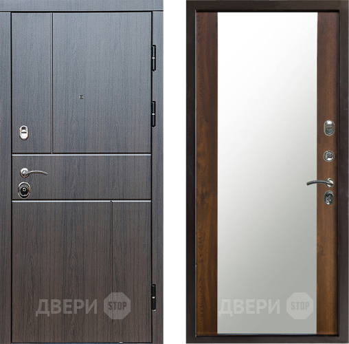 Входная металлическая Дверь Престиж Горизонт Венге Зеркало Дуб в Лыткарино