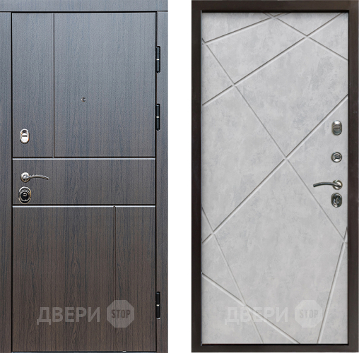 Входная металлическая Дверь Престиж Горизонт Венге Лучи Бетон светлый в Лыткарино