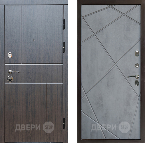 Входная металлическая Дверь Престиж Горизонт Венге Лучи Бетон темный в Лыткарино
