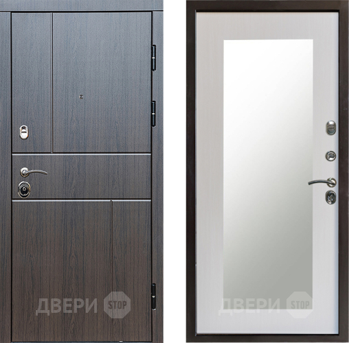 Входная металлическая Дверь Престиж Горизонт Венге Зеркло Пастораль Лиственница белая в Лыткарино