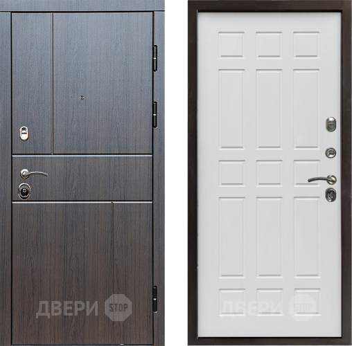 Входная металлическая Дверь Престиж Горизонт Венге Спарта Белое дерево в Лыткарино