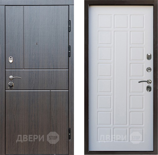 Входная металлическая Дверь Престиж Горизонт Венге Престиж Белое дерево в Лыткарино