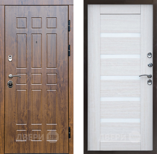 Входная металлическая Дверь Престиж Стандарт Царга Лиственница белая в Лыткарино