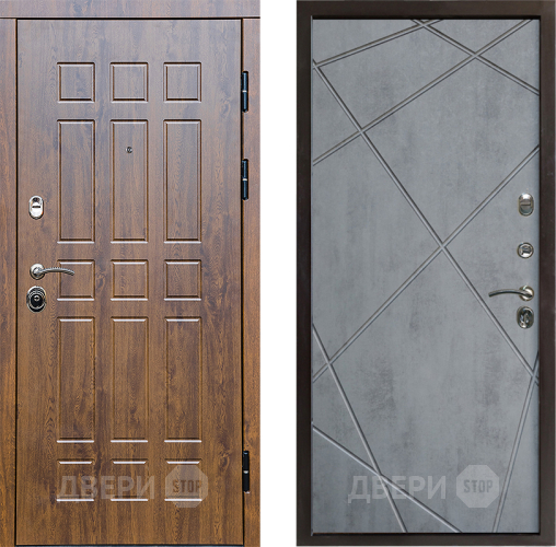 Входная металлическая Дверь Престиж Стандарт Лучи Бетон темный в Лыткарино