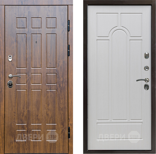 Входная металлическая Дверь Престиж Стандарт Арка Лиственница белая в Лыткарино