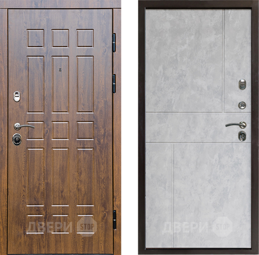 Входная металлическая Дверь Престиж Стандарт Горизонт Бетон светлый в Лыткарино