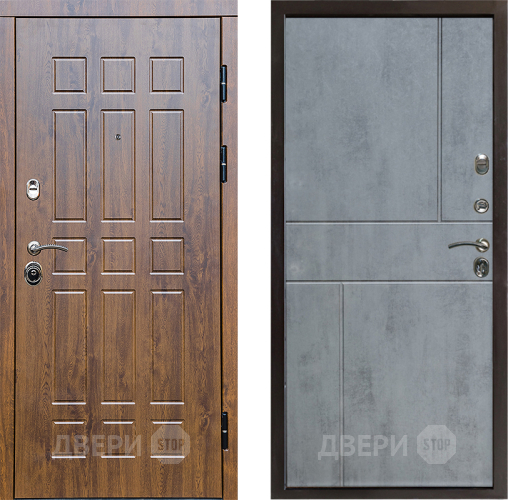 Входная металлическая Дверь Престиж Стандарт Горизонт Бетон темный в Лыткарино