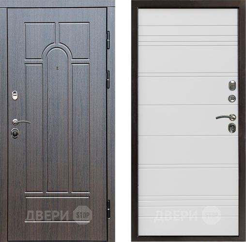 Входная металлическая Дверь Престиж Арка Line Белый в Лыткарино