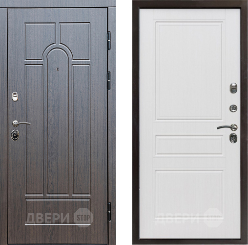 Входная металлическая Дверь Престиж Арка Классика Белое дерево в Лыткарино