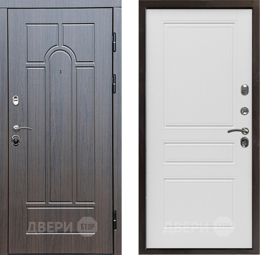 Входная металлическая Дверь Престиж Арка Классика Лиственница белая в Лыткарино