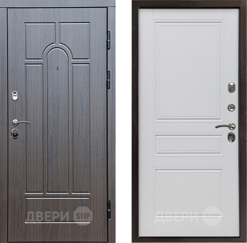 Входная металлическая Дверь Престиж Арка Классика Белый матовый в Лыткарино