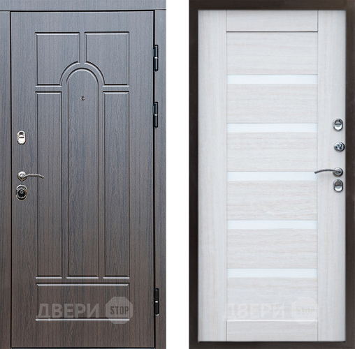 Входная металлическая Дверь Престиж Арка Царга Лиственница белая в Лыткарино