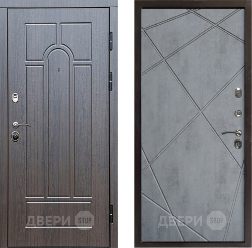 Входная металлическая Дверь Престиж Арка Лучи Бетон темный в Лыткарино