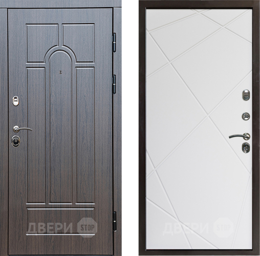 Входная металлическая Дверь Престиж Арка Лучи Бетон белый в Лыткарино