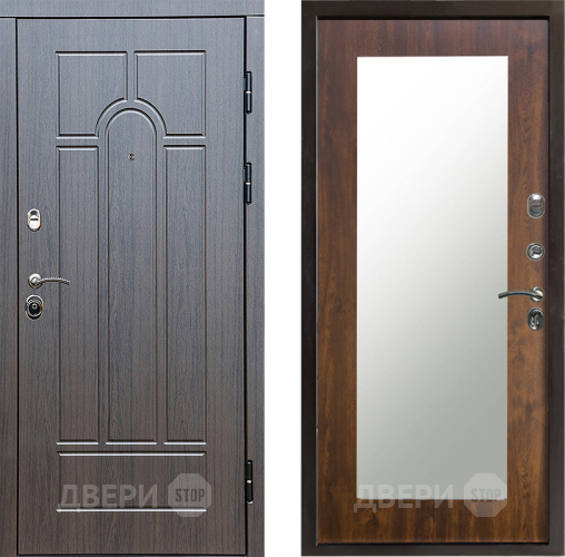 Входная металлическая Дверь Престиж Арка Зеркло Пастораль Дуб в Лыткарино