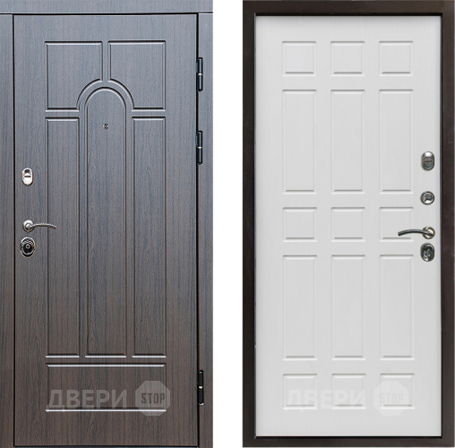 Входная металлическая Дверь Престиж Арка Спарта Белое дерево в Лыткарино