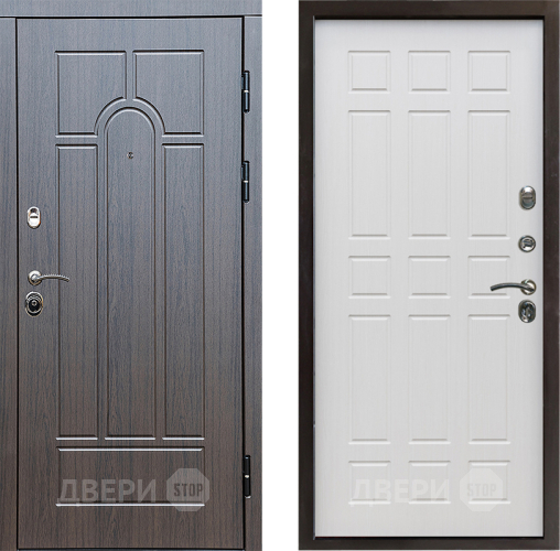 Входная металлическая Дверь Престиж Арка Спарта Лиственница белая в Лыткарино