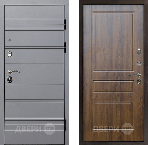Входная металлическая Дверь Престиж Линия Грэй Классика Дуб в Лыткарино