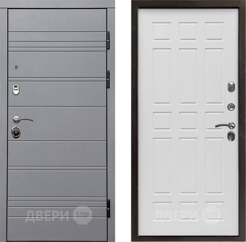 Входная металлическая Дверь Престиж Линия Грэй Спарта Белое дерево в Лыткарино