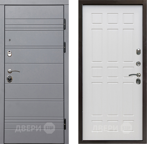 Входная металлическая Дверь Престиж Линия Грэй Спарта Лиственница белая в Лыткарино