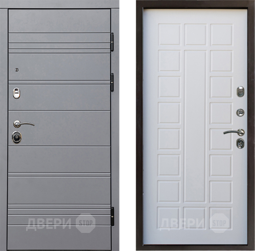 Входная металлическая Дверь Престиж Линия Грэй Престиж Белое дерево в Лыткарино
