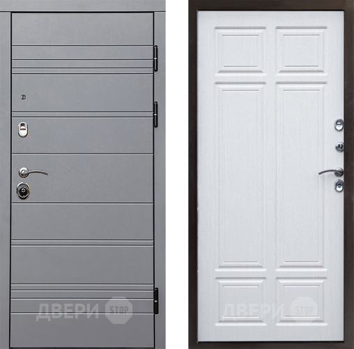 Входная металлическая Дверь Престиж Линия Грэй Премиум Лиственница белая в Лыткарино