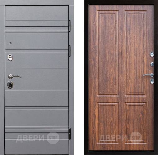 Входная металлическая Дверь Престиж Линия Грэй Премиум Орех светлый в Лыткарино