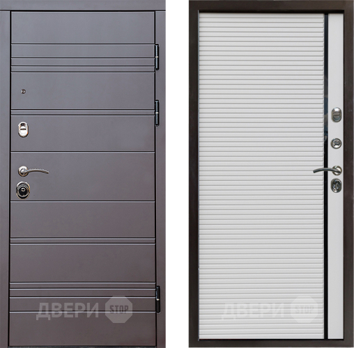 Входная металлическая Дверь Престиж Линия Браун Porte Белый в Лыткарино