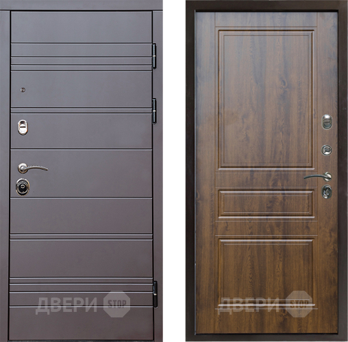 Входная металлическая Дверь Престиж Линия Браун Классика Дуб в Лыткарино
