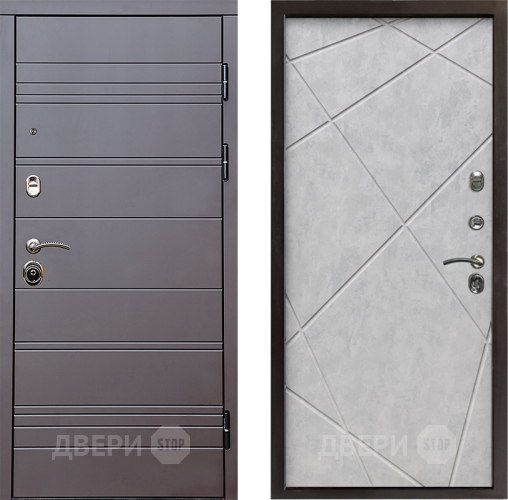 Входная металлическая Дверь Престиж Линия Браун Лучи Бетон светлый в Лыткарино