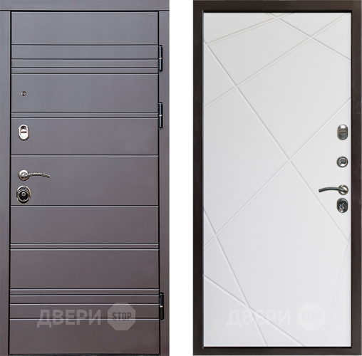 Дверь Престиж Линия Браун Лучи Бетон белый в Лыткарино