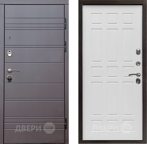 Дверь Престиж Линия Браун Спарта Белое дерево в Лыткарино